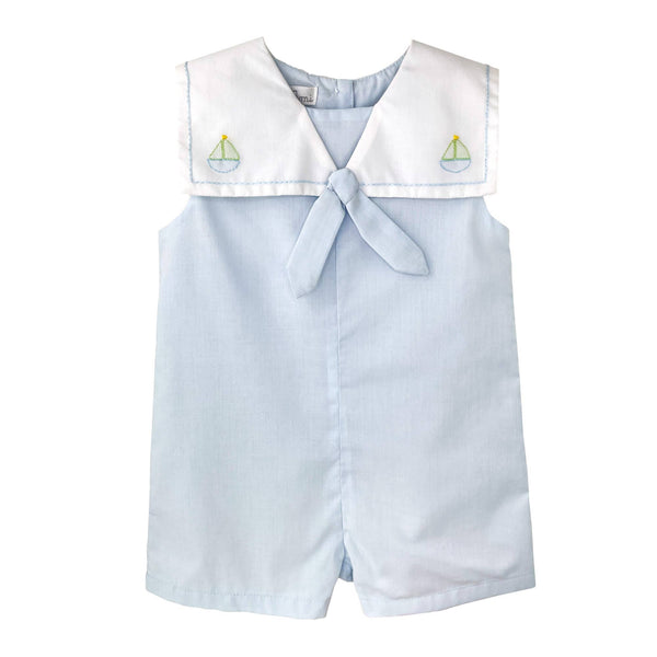 Sailboat Shadow Stitched Sunsuit