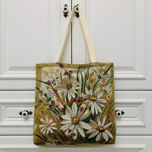 Tote Bag - Floral Large Capacity Tote Bag