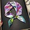 Scarf - Vintage Purple Floral Silk Scarf