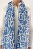 Scarf -  Linen Scarf: Loopy Blue & Blue