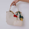 Purse - Tulip Vegan Leather Top Handle Bag in Bone