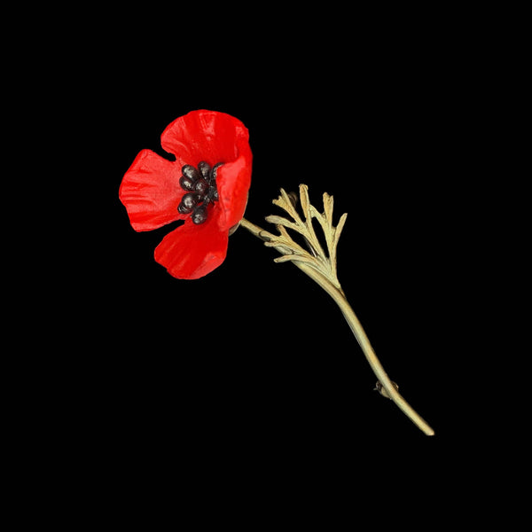 Brooch - Red Poppy Brooch