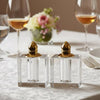 Salt & Pepper Shakers - Vitality Gold Pair of Square Crystal