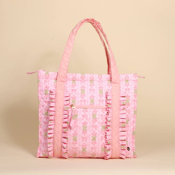Tote Bag - Everyday Quilted Tote Bag–Oh So Fancy Pink
