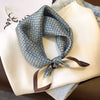 Scarf - Blue Polka Dot Silk Scarf