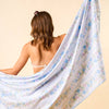 Towel - XL Quick-Dry Beach Towel-Petal Parade Blue