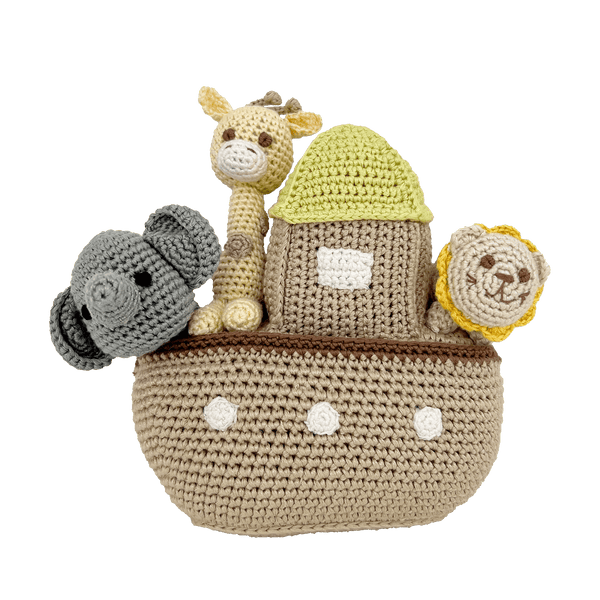 Noah's Ark Bamboo Crochet Keepsake Toy