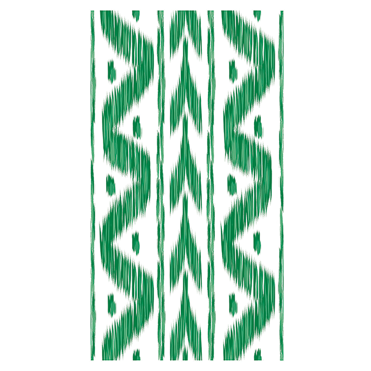 Guest Towel - Green Ikat Paper Guest Towel
