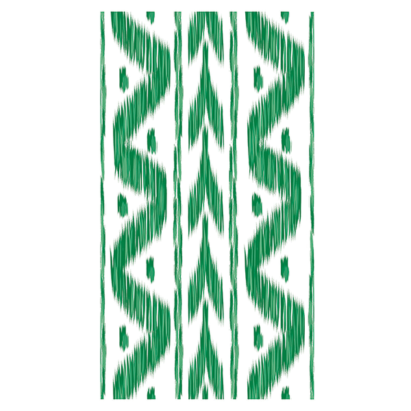 Guest Towel - Green Ikat Paper Guest Towel
