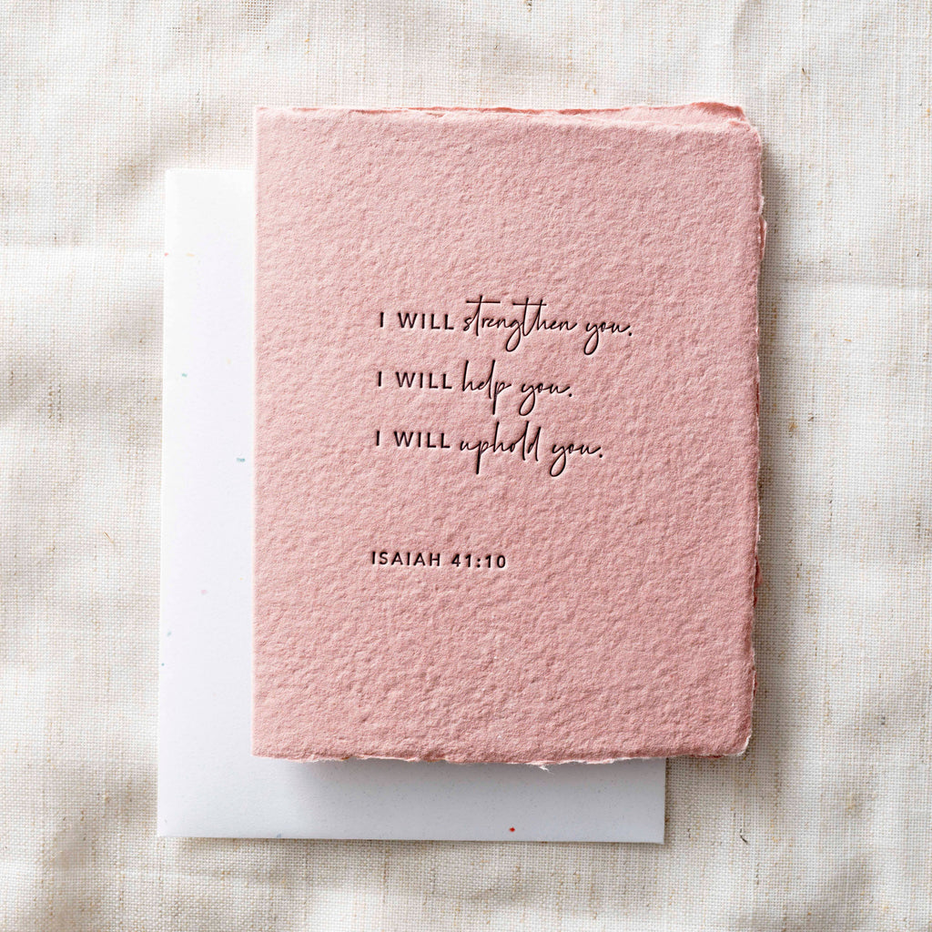 Greeting Card - Strengthen You Help You - Religious Greeting Card