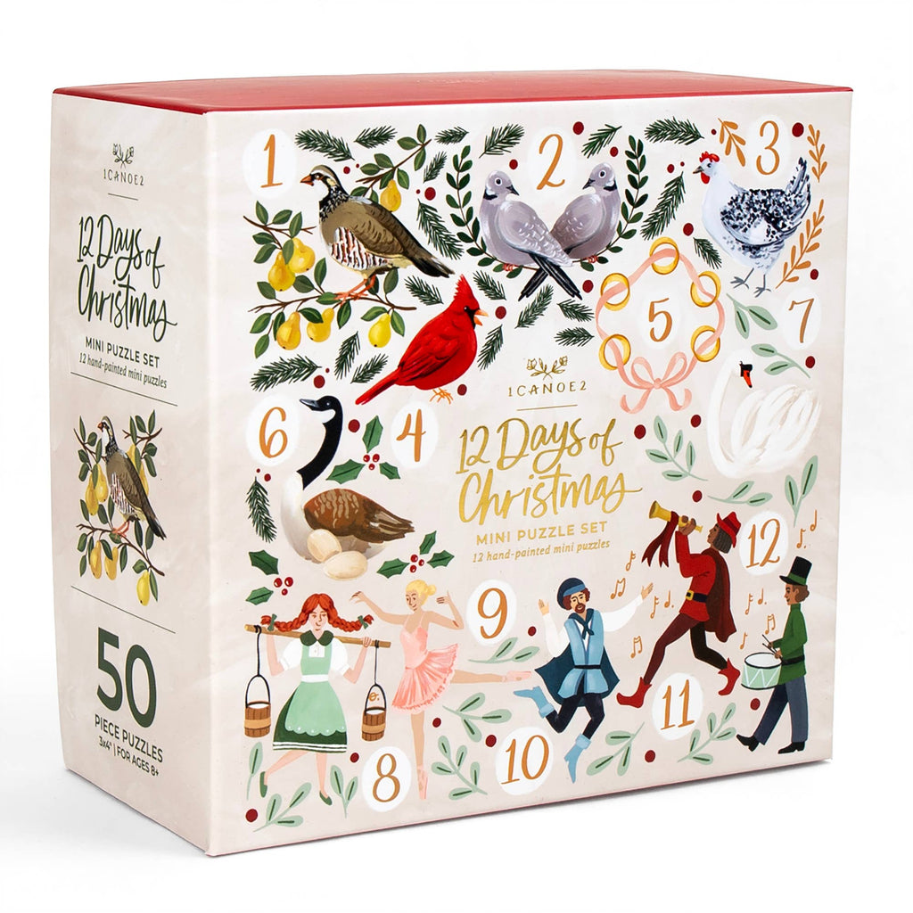 Puzzle - 12 Days of Christmas - 50 Piece Jigsaw Puzzles - Set of 12