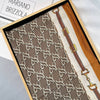 Wrap - Luxury Chain Print Scarf in Khaki or Orange