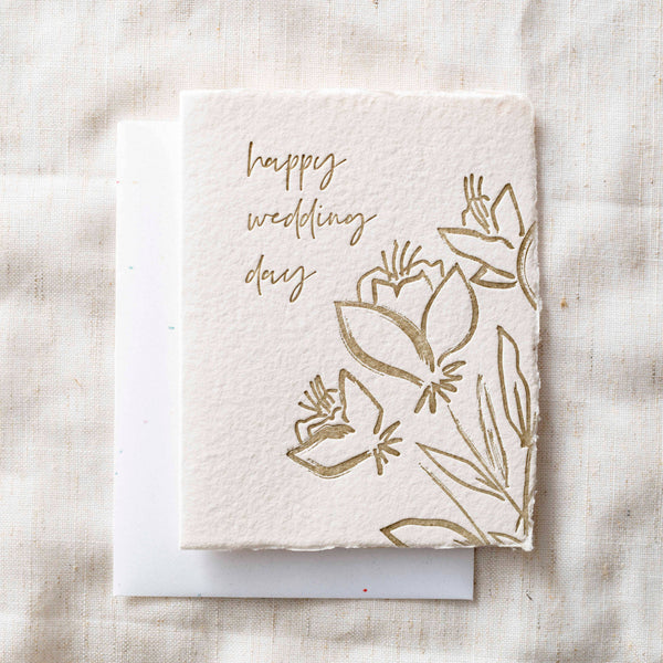 Greeting Card - Happy Wedding Day  - Wedding/Engagement Greeting Card