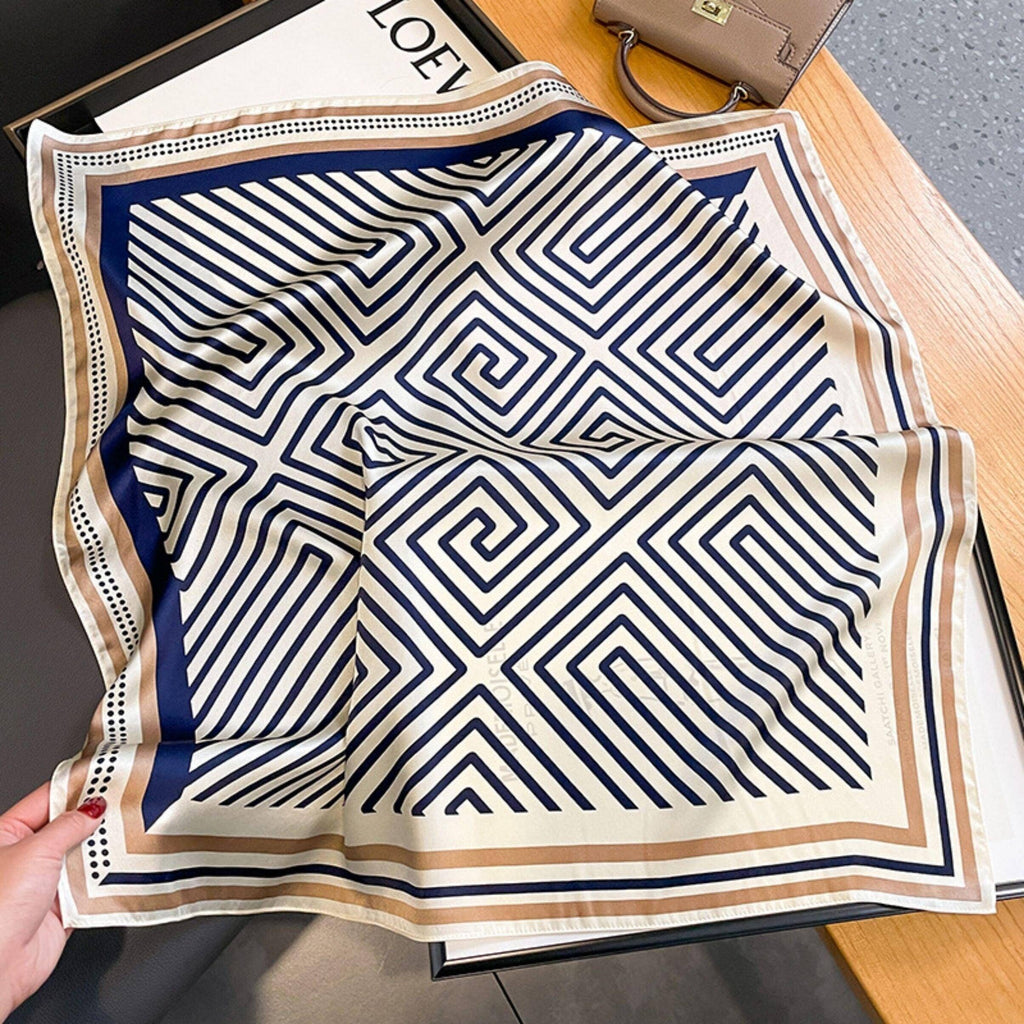 Scarf - Minimalist Striped Silk Scarf