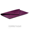 Clutch - Leather Envelope Clutch in Damson