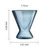 Martini Glasses - Stemless Double Wall Martini Glasses - 7oz - Set of 6