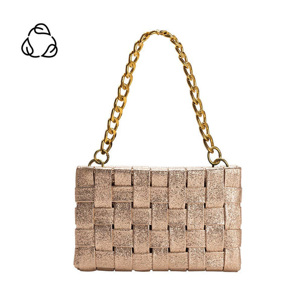 Purse - Mimie Champagne Metallic Vegan Crossbody Bag
