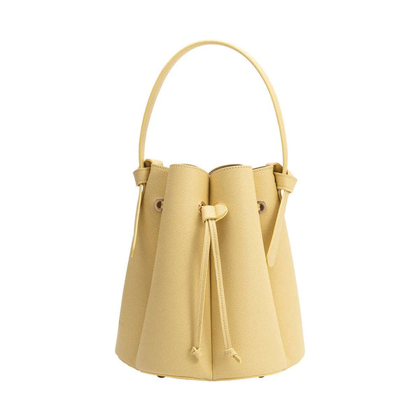 Laguna Yellow Vegan Leather Top Handle