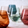 Glasses - Pastel Colored Stemless Crystal Wine Glasses Set