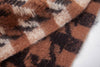 Scarf - Soft Two Tone Houndstooth Chunky Fleece Oblong Tassel Scarf