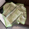Scarf - Green Floral Square Neck Scarf