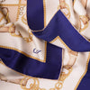 Scarf - Vittoria - Hand Rolled Silk Foulard - Blue