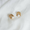 Earrings - Bali Pearl Studs in Brass or Gold