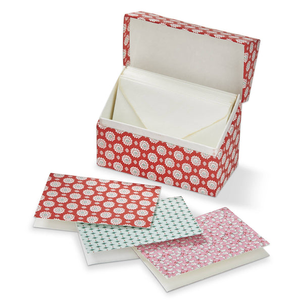 Red Holiday Note Cards with Box