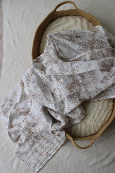 Blanket - Delicate Neutral Branches Muslin Blanket