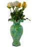 Vase - Tall Glass Vase in Bright Green & Blue