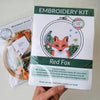 Embroidery Kit - Red Fox Embroidery Kit