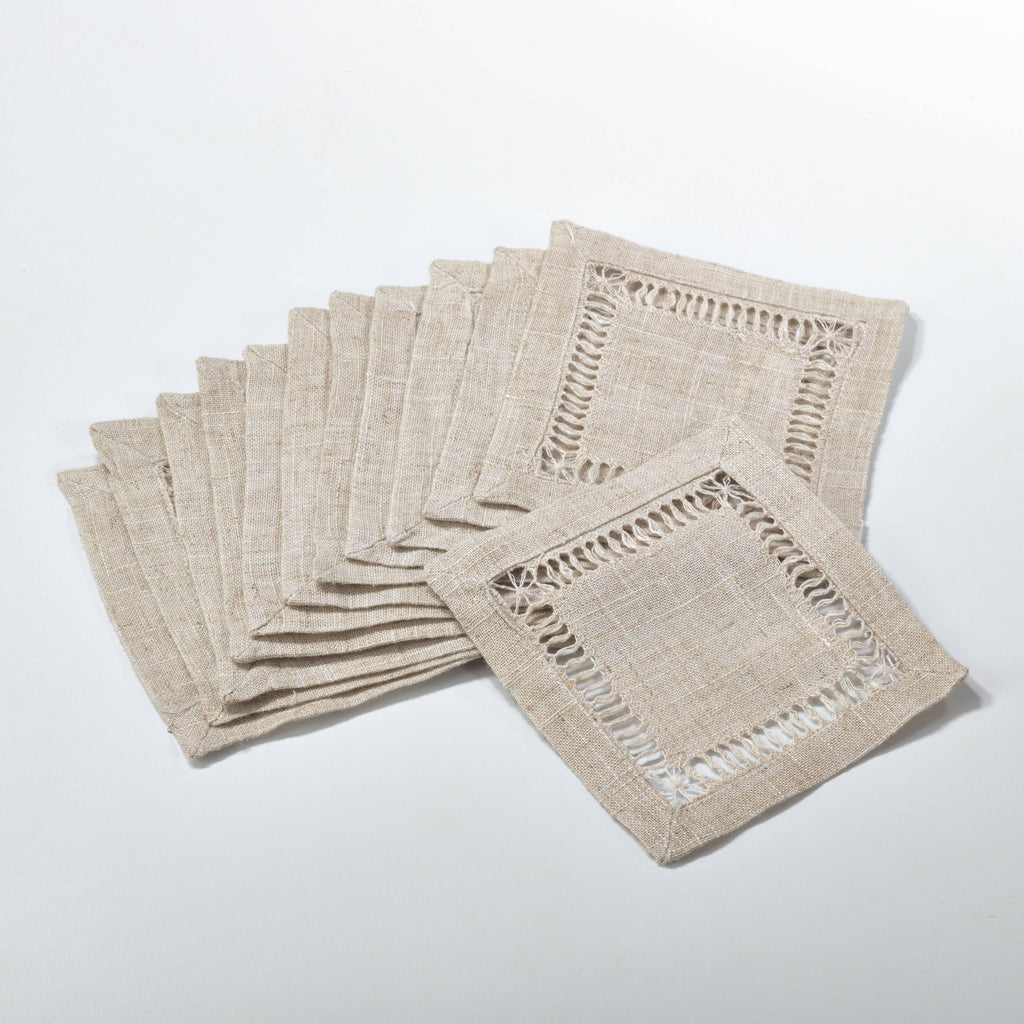 Cocktail Napkins - Toscana Hemstitched Cocktail Napkin - Set of 4