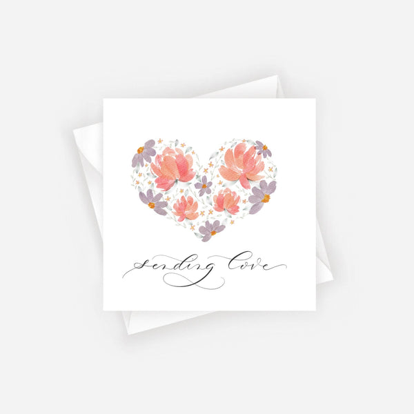 Mini Note Card - "Sending Love" Mini Note Card