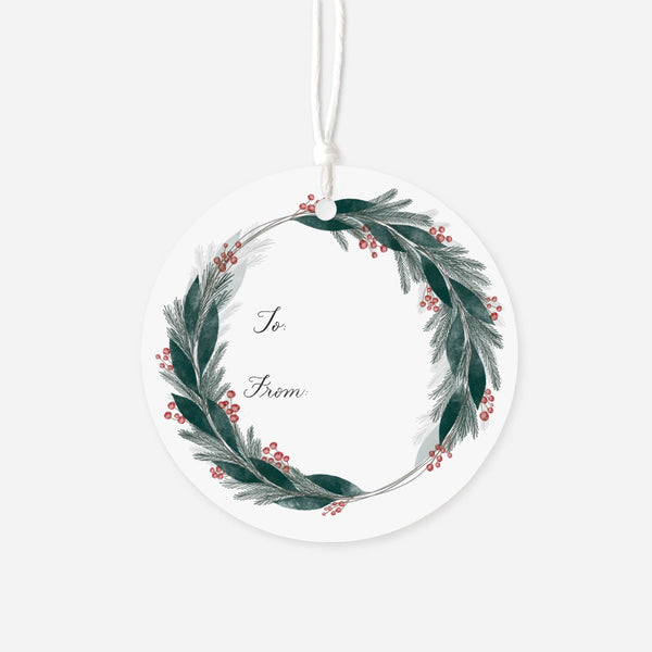 Gift Tags - "To From" Round Gift Tag (Set of 8)