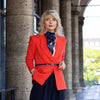 Scarf - Vittoria - Hand Rolled Silk Foulard - Blue