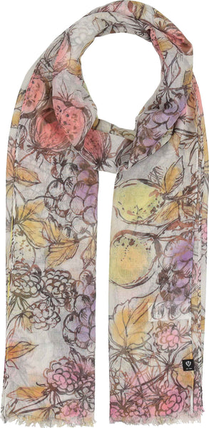 Scarf - Fresh Fruits in Smokey Grape