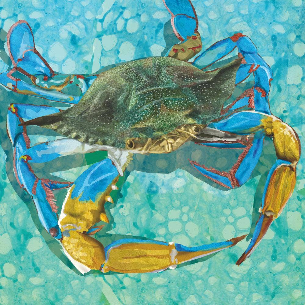 Beverage Napkin - Blue Crab