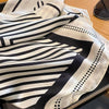 Scarf - Minimalist Striped Silk Scarf