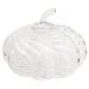 Pumpkin - Small White Swirl Glass Pumpkin