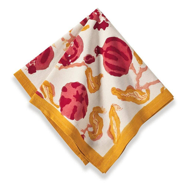 Napkins - Pomegranate Yellow/Red Napkins - Set of 6