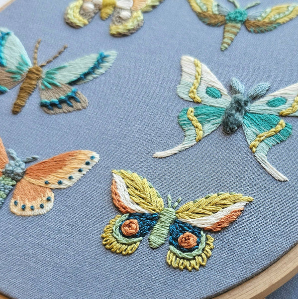 Embroidery Kit - Moth Sampler Embroidery Kit