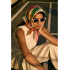 Scarf - Double Sided Silk Scarf Of Spring Garden Harmony
