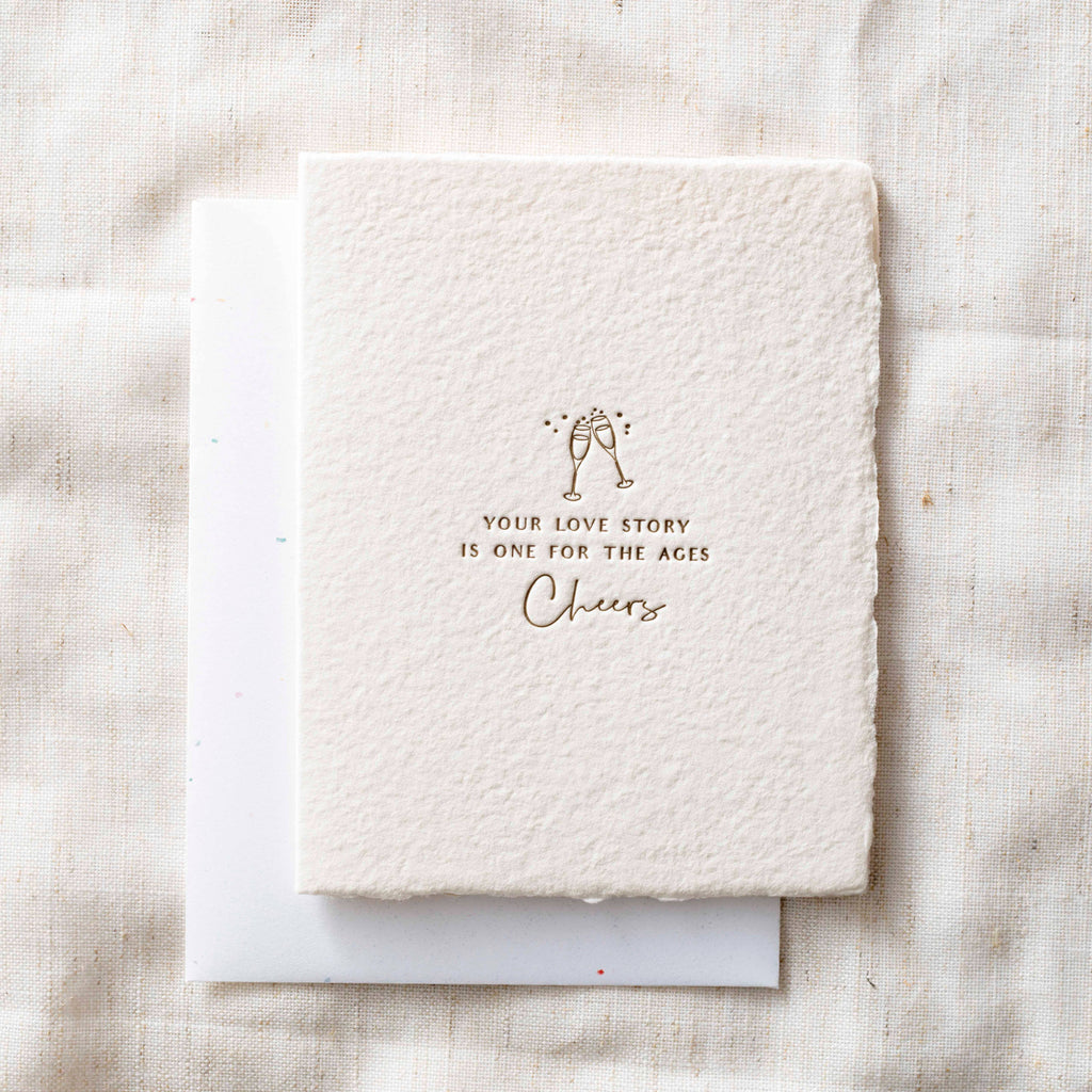 Greeting card - Your Love Story  - Champagne, Engagement / Wedding Greeting Card