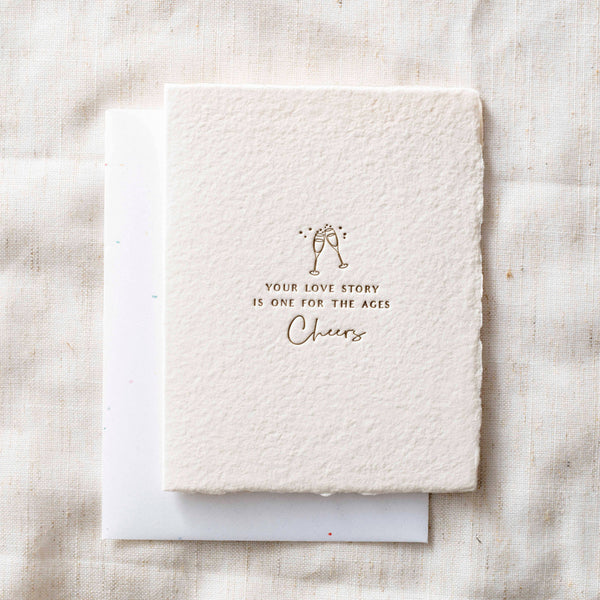 Greeting card - Your Love Story  - Champagne, Engagement / Wedding Greeting Card