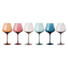 Glasses - Pastel Large Colored Crystal Wine Glass Set of 6