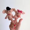 Finger Puppet - Piggy Couple Set of 2