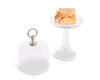 Vagabond - Classic Pewter Ring Glass Covered Cake / Dessert Stand