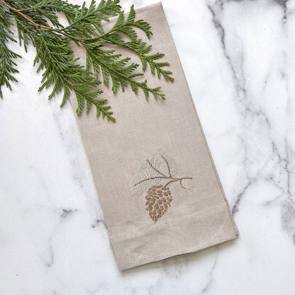 Hand Towel - Pinecone Soft Flax Linen Towel