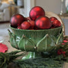 Arte Italica - Scavo Harvest Pedestal Bowl in Italian Green