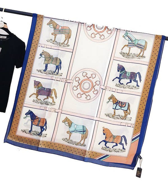 Scarf - Equestrian Brown Mare Poly Scarf